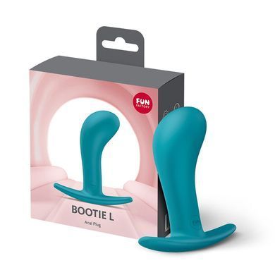 Анальная пробка Fun Factory BOOTIE L Aquamarine бирюзовая 3,8 см - фото