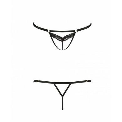 Трусики-стрепы Passion Exclusive SOLON THONG black XXL/XXXL