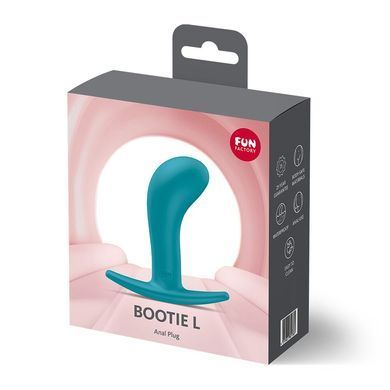Анальная пробка Fun Factory BOOTIE L Aquamarine бирюзовая 3,8 см - фото