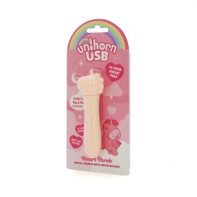 Вибропуля-единорожка Unihorn USB Bullet Heart Throb - фото