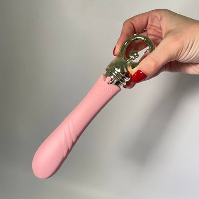 ZALO COURAGE Fairy Pink - вибратор&nbsp;для точки G с подогревом и гибкой головкой - фото