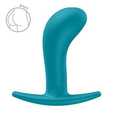 Анальная пробка Fun Factory BOOTIE L Aquamarine бирюзовая 3,8 см - фото