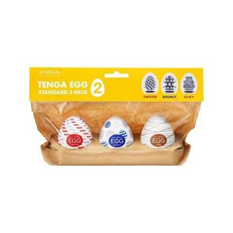 Набір мастурбаторів-яєць Tenga Egg Standard 3 Pack 2 (Twister, Bouncy, Silky) - фото