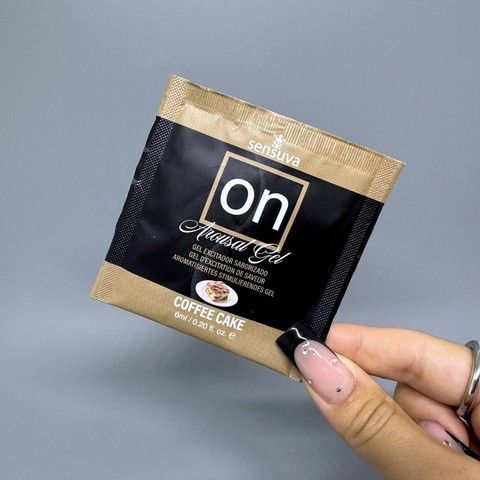 Саше Возбуждающий гель для клитора с эффектом вибрации Sensuva ON for Her Coffee Cake