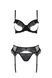 Еротичний комплект Passion KERRIA SET WITH OPEN BRA black S/M - фото товару