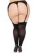 Панхохи Leg Avenue Lace top opaque thigh highs Black 1X/2X - фото товару