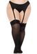 Панхохи Leg Avenue Lace top opaque thigh highs Black 1X/2X - фото товару