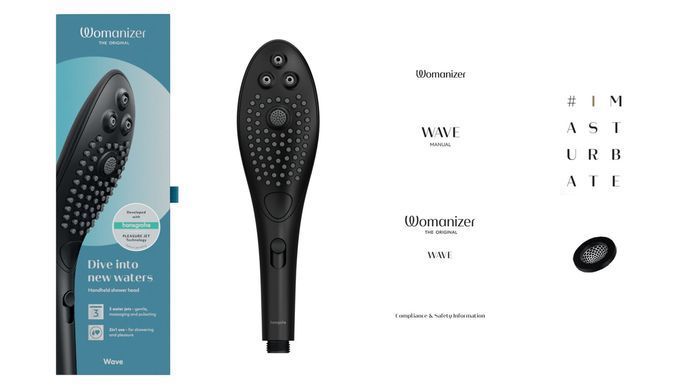 Насадка-стимулятор для душу 2в1 Womanizer Wave Black - фото
