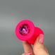 Анальная пробка с кристаллом CRYSTAL Soft Silicone Pink Silicone Pink-Rhodolite M - фото товара