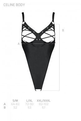 Боді монокіні CELINE BODY black Passion XXL/XXXL