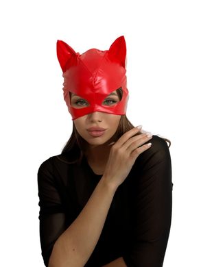 Лакована маска D&A "Кішка" червона