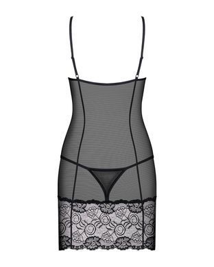 Сорочка и трусики Obsessive Alluria chemise & thong S/M