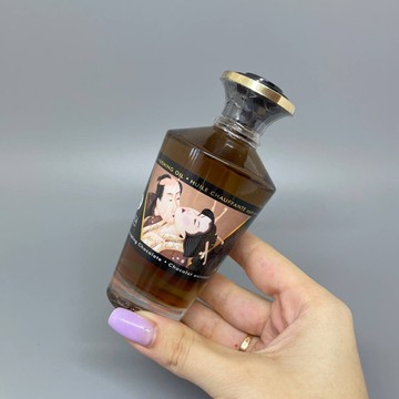 Масло для орального сексу Shunga APHRODISIAC WARMING OIL зі смаком шоколаду - 100 мл - фото