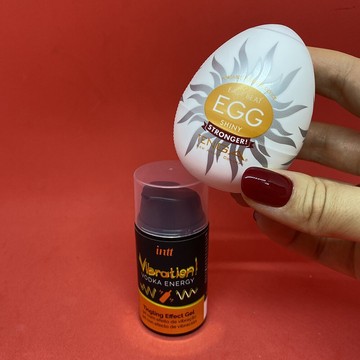 Набір яйце мастурбатор Tenga Egg + рідкий вібратор Intt Vibration горілка + Burn (15 мл)