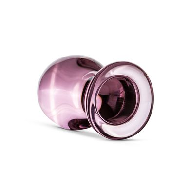Рожева анальна пробка зі скла Gildo Pink Glass Buttplug No. 27 (4,3 см) - фото