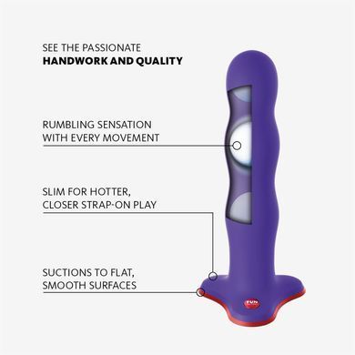 Фалоімітатор Fun Factory Bouncer Flashy Purple фіолетовий (18,5 см) (м'яте паковання) - фото