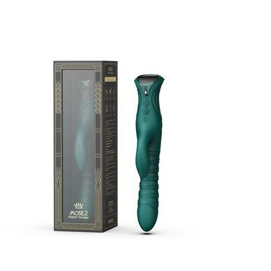 Пульсатор-кролик з підігрівом та вібрацією Zalo Mose 2 Turquoise Green зелений - фото
