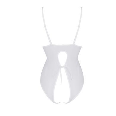 Боді з ажурним декором та доступом Passion Ursula Body white L/XL
