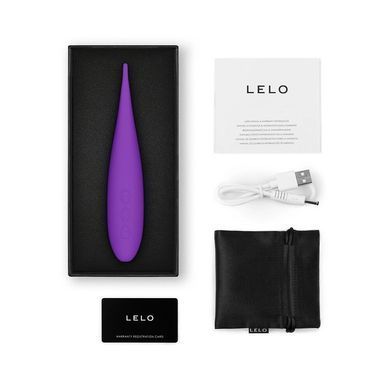 Вибратор для клитора LELO DOT Travel Purple с вращающейся головкой - фото
