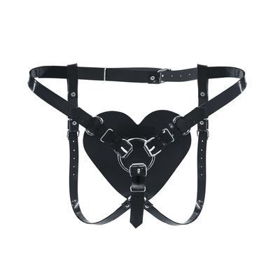 Трусики для страпона Feral Feelings Hearts Strap-on Belt Black - фото
