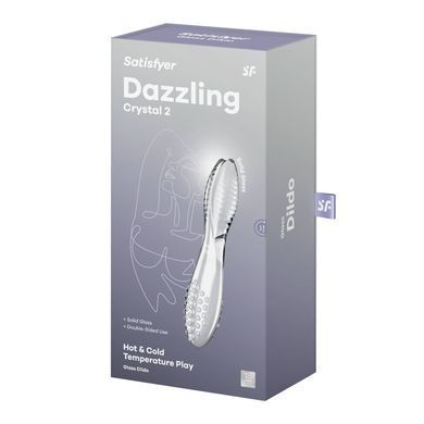 Двосторонній скляний ділдо Satisfyer Dazzling Crystal 2 Transparent - фото