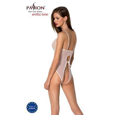 Боді з ажурним декором та доступом Passion Ursula Body white L/XL