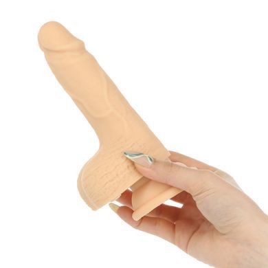 Фаллоимитатор с пульсацией Addiction Naked  6.5" Thrusting Dong With Remote Vanilla (16,5 см) - фото
