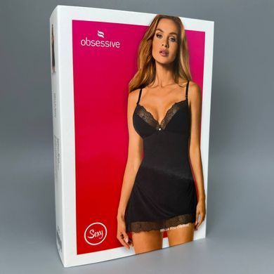 Сорочка и трусики Obsessive Bella Rou chemise & thong XS/S