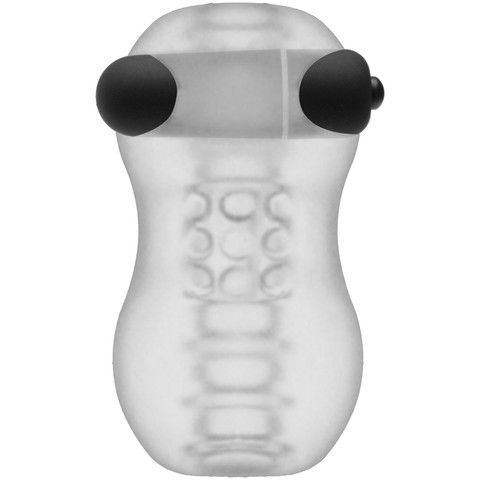 Мастурбатор с вибропулей Doc Johnson Vibrating Helping Head Pro Frost - фото