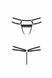 Трусики-стринги из стреп Passion Exclusive LORRY THONG black XXL/XXXL