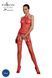 Ажурний бодістокінг з доступом Passion ECO BS006 red - фото товару