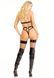Портупея на тіло Leg Avenue Patent Leather Harness Teddy Black S