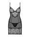 Сорочка и трусики Obsessive Alluria chemise & thong S/M
