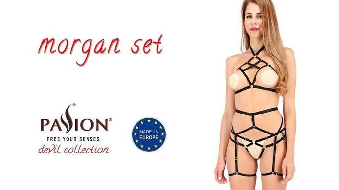 Комплект белья MORGAN SET OpenBra black Passion Exclusive S/M - фото