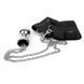 Анальна пробка Art of Sex Handcuffs with Metal Anal Plug size M Black з наручниками 3,4 см - фото товару