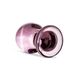 Рожева анальна пробка зі скла Gildo Pink Glass Buttplug No. 27 (4,3 см) - фото товару