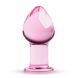 Рожева анальна пробка зі скла Gildo Pink Glass Buttplug No. 27 (4,3 см) - фото товару