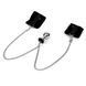Анальна пробка Art of Sex Handcuffs with Metal Anal Plug size M Black з наручниками 3,4 см - фото товару