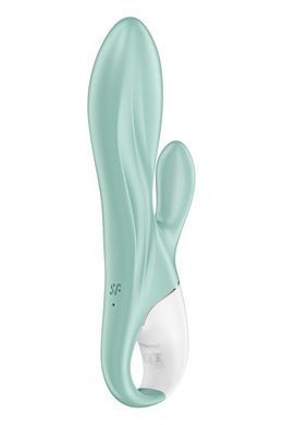 Satisfyer Air Pump Bunny 5+ - смарт вібратор-кролик з надувною головкою (пом'ята упаковка) - фото