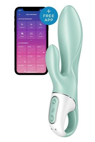 Satisfyer Air Pump Bunny 5+- смарт вибратор-кролик с надувной головкой (мятая упаковка) - фото