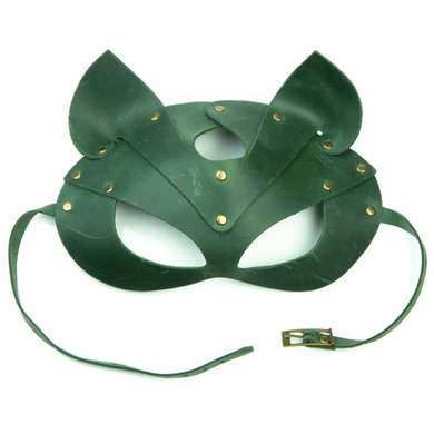 Кожаная маска кошечки LOVECRAFT зеленая