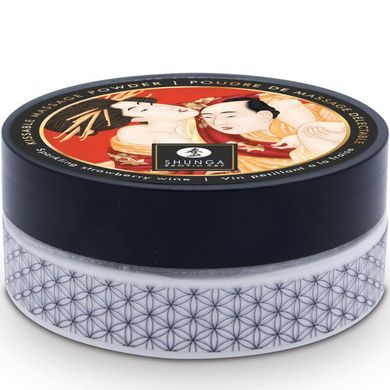 Съедобная пудра для тела Shunga Body Powder Sparkling Strawberry Wine (75 г) - фото