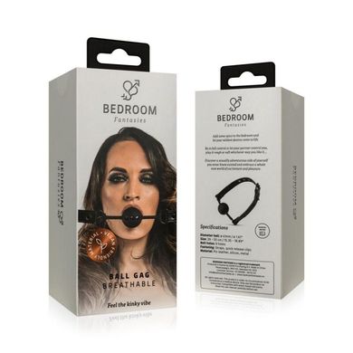 Кляп з кулькою Bedroom Fantasies Ball Gag Breathable Silicone Black  - фото