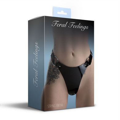 Трусики з ПВХ Feral Feelings String Bikini Black
