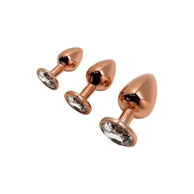 Анальная пробка с кристаллом (3,4 см) Wooomy Tralalo Metal Plug Size M - фото