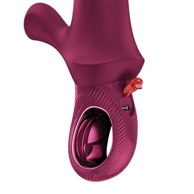 Пульсатор з вібрацією Fun Factory Bi Stronic Curve Wine Red бордовий - фото