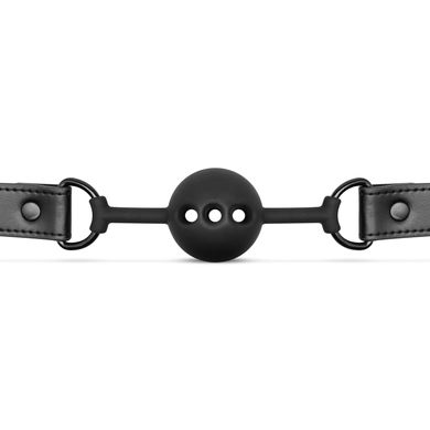 Кляп з кулькою Bedroom Fantasies Ball Gag Breathable Silicone Black  - фото