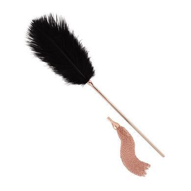Тіклер з флоггером Rosy Gold Feather Tickler & Whip