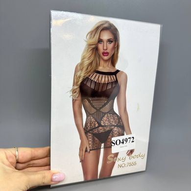 Короткое платье-сетка JSY One Size Black
