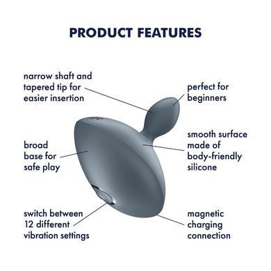 Анальна вібропробка 1,8 см Satisfyer Booty Absolute Beginners 4 - фото